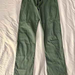 J. Crew Olive Green Stretch Chinos